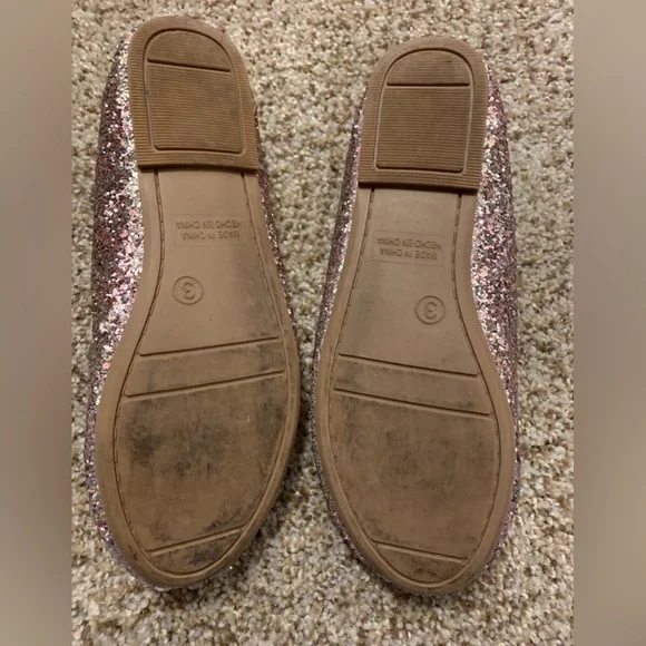 Rose Gold Glitter Gap Unicorn Flats, Size 3, Great condition - Picture 3 of 4